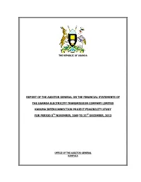 Report of the Auditor General on the Financial Statements Of