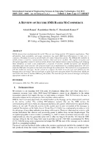 “Secure Sms Based M-Commerce”