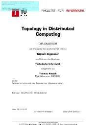 Topology in Distributed Computing