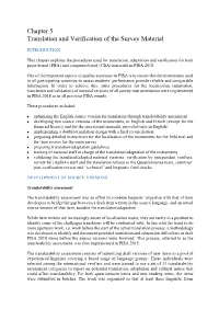 Translation and Verification of the Survey Material