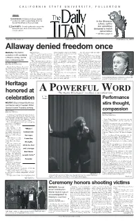 Allaway Denied Freedom Once a POWERFUL WORD