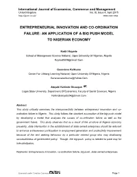 An Application of a Big Push Model to Nigerian Economy