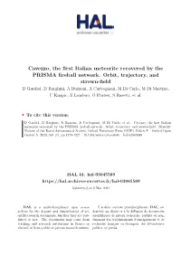 Cavezzo, the First Italian Meteorite Recovered by the PRISMA Fireball Network