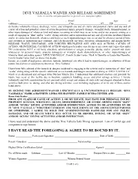 Dive Valhalla Lease Agreement