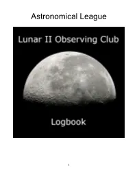 Lunar II Logbook