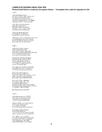 Revised Grail Psalter Conception