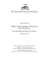 The Australian National University Object Test Coverage Using Finite