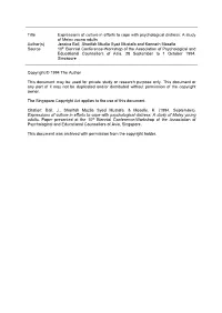 Title Expressions of Culture in Efforts to Cope with Psychological Distress: A