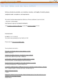 Unifying Interatomic Potential, G (R), Elasticity, Viscosity, and Fragility of Metallic Glasses: Analytical Model, Simulations, and Experiments