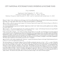 (CNRMX) Class N (CNRNX) Supplemen