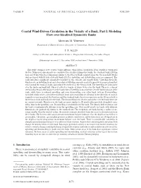 Coastal Wind-Driven Circulation in the Vicinity of a Bank