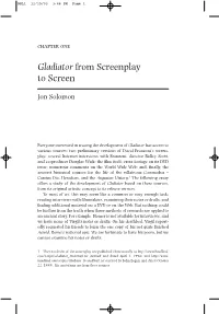 Gladiator from Screenplay to Screen