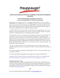 Hauppauge Introduces New Multi-Standard Tv Receiver