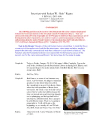 Interview with Robert W