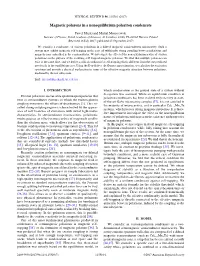 Magnetic Polarons in a Nonequilibrium Polariton Condensate