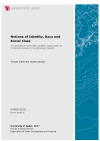 Notions of Identity, Race and Social Class
