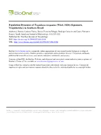 Population Dynamics of Tropidurus Torquatus