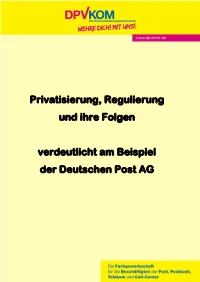 Privatisierung Und Regulierung