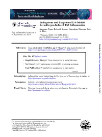 Aeroallergen-Induced Th2 Inflammation Endogenous And