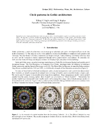 Circle Patterns in Gothic Architecture