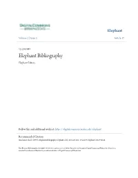 Elephant Bibliography Elephant Editors