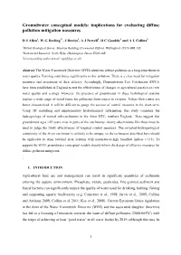 Implications of Groundwater Conceptual Models for the Evaluation of the Effects of Diffuse Pollution Mitigation Measures