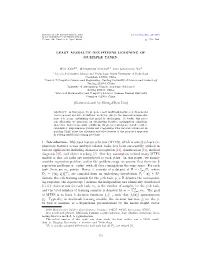 Least Absolute Deviations Learning of Multiple Tasks