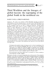 Third Worldism and the Lineages of Global Fascism: the Regrouping of the Global South in the Neoliberal Era