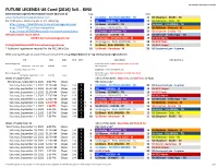 2021 Fall REC SCHEDULES