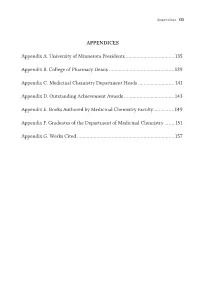 APPENDICES Appendix A. University of Minnesota Presidents