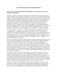 Curriculum Development Goals Evaluation