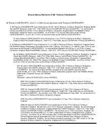 Descendancy Narrative of Mr Thomas Charleworth