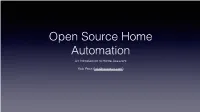 Home Automation an Introduction to Home Assistant