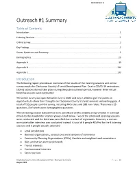 Outreach Summary P a G E | 1 August 2020 REFERENCE B