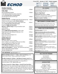 Shabbat Schedule THIS SHABBAT