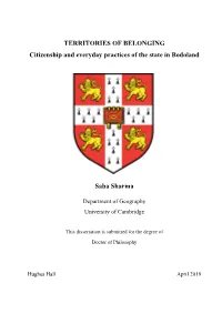 TERRITORIES of BELONGING Citizenship and Everyday Practices of the State in Bodoland