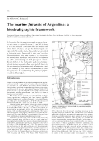 The Marine Jurassic of Argentina: a Biostratigraphic Framework