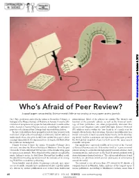 Who's Afraid of Peer Review?