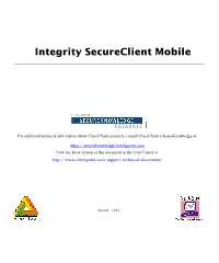 Integrity Secureclient Mobile