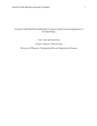Second to Fourth Digit Ratio and the Big Five Aspects 1