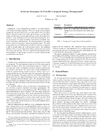 Software Strategies for Portable Computer Energy Management