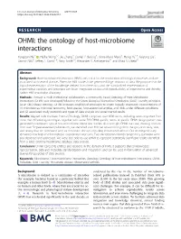The Ontology of Host-Microbiome Interactions Yongqun He1* , Haihe Wang1,2, Jie Zheng3, Daniel P