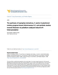The Synthesis of Tryptophan Derivatives, 2