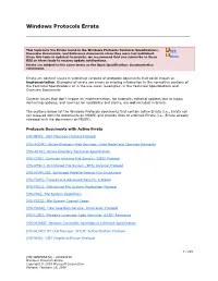 Windows Protocols Errata