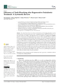 Efficiency of Teeth Bleaching After Regenerative Endodontic Treatment: a Systematic Review