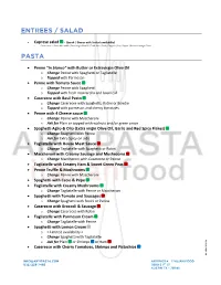 Menu Is Subject to Changes Without Prior Advice