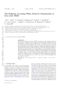 The Eclipsing Accreting White Dwarf Z Chameleontis As Seen with TESS