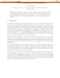 Choi's Proof and Quantum Process Tomography 1 Introduction