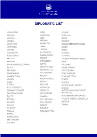 Diplomatic List
