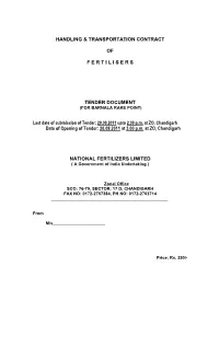 Handling & Transportation Contract
